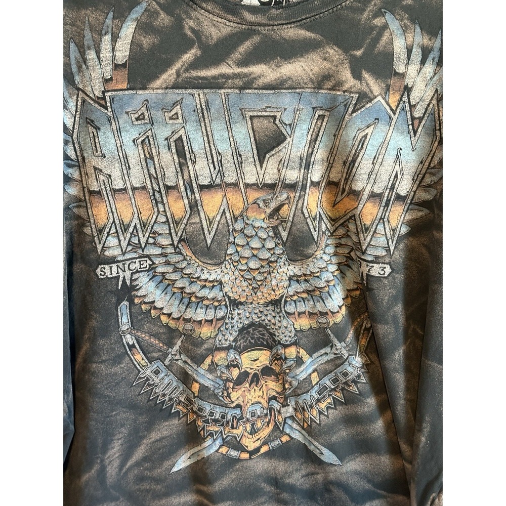 Affliction Martyrs Of Death‎ Metal T Shirt 3XL Distressed Holes Black Brown